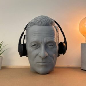 3D Figure of Bruce Springsteen: sleek gray stand measuring 24 cm for headphones, glasses, and caps. A must-have for true fans!