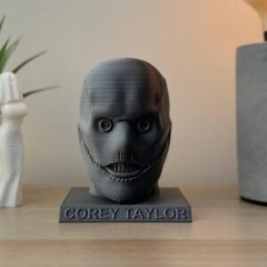 3D collectible bust of Corey Taylor from Slipknot, 11 cm, made of PLA with shadow effect. Perfect for fans of Corey and Slipknot.